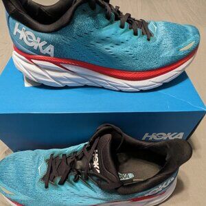 Hoka One One Clifton 8 Men's Real Teal, Aquarelle